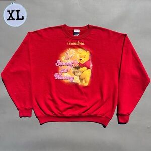 Vintage Disney Pooh Sweet As Honey Grandma Sweater Oversized Crewneck